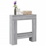 Vidaxl cadre de chemin�e sonoma gris 81x18x82 cm bois d'ing�nierie