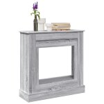 Vidaxl cadre de chemin�e sonoma gris 90x30x90 cm bois d'ing�nierie