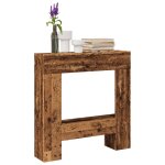 Vidaxl cadre de chemin�e vieux bois 81x18x82 cm bois d'ing�nierie