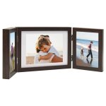 Vidaxl cadre photo dépliable marron foncé 22x15 cm + 2x(10x15 cm) Vidaxl cadre photo dépliable marron foncé 22x15 cm + 2x(10x15 cm)