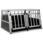 Vidaxl cage pour chien a double porte 89 x 69 x 50 cm