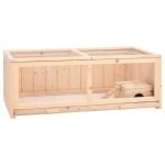 Vidaxl cage a hamster 104x52x38 cm bois massif de sapin