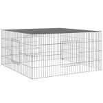 Vidaxl cage a lapin 110x110x55 cm fer galvanis