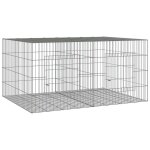 Vidaxl cage a lapin 2 panneaux 110x79x54 cm fer galvanis