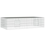 Vidaxl cage a lapin 2 panneaux 220x110x55 cm fer galvanis