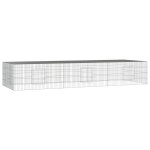 Vidaxl cage a lapin 3 panneaux 325x109x54 cm fer galvanis