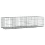 Vidaxl cage a lapin 4 panneaux 217x79x54 cm fer galvanis