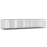 Vidaxl cage a lapin 5 panneaux 273x79x54 cm fer galvanis