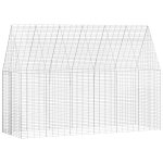 Vidaxl cage pour lapins argent� 300 x 100 x 210 cm acier galvanis�