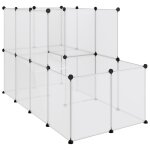 Vidaxl cage pour petits animaux transparent 142x74x93 cm pp et acier