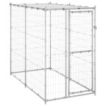Vidaxl chenil extérieur acier galvanisé avec toit 110x220x180 cm Vidaxl chenil extérieur acier galvanisé avec toit 110x220x180 cm