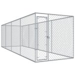 Vidaxl chenil d'extrieur pour chiens 7, 6x1, 9x2 m