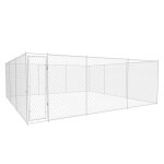 Vidaxl chenil extrieur pour chiens acier galvanis 570x570x185 cm