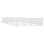 Vidaxl chenil d'extrieur pour chiens argent 8x16x2 m acier galvanis
