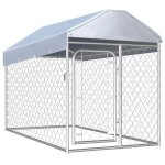 Vidaxl chenil d'extrieur avec toit pour chiens 200x100x125 cm