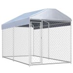 Vidaxl chenil d'extrieur avec toit pour chiens 382x192x225 cm
