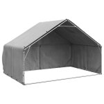 Vidaxl chenil d'extrieur pour chiens housse 3x2x1, 9 m acier galvanis