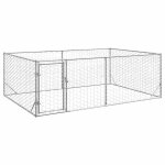 Vidaxl chenil d'extrieur pour chiens porte 3x2x1 m acier galvanis