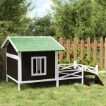 Vidaxl chenil gris 159x120x88, 5 cm bois de pin solide