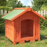 Vidaxl chenil marron 65x65x61, 5 cm bois de pin solide