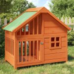 Vidaxl chenil marron 96x60, 5x87 cm bois de pin solide