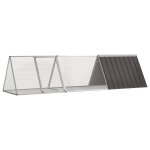Vidaxl clapier anthracite 302, 5x80, 5x71 cm acier galvanis