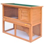 Vidaxl clapier d'extérieur enclos pour petits animaux 1 porte bois Vidaxl clapier d'extérieur enclos pour petits animaux 1 porte bois
