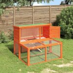 Vidaxl clapier marron 102x90x84, 5 cm bois de pin massif