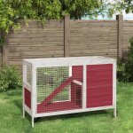 Vidaxl clapier moka 103x44x69, 5 cm bois de pin massif