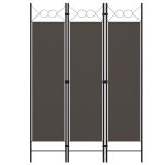 Vidaxl cloison de sparation 3 panneaux anthracite 120x180 cm