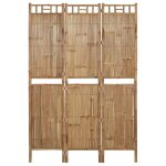 Vidaxl cloison de sparation 3 panneaux bambou 120x180 cm