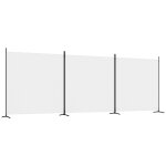 Vidaxl cloison de séparation 3 panneaux blanc 525x180 cm tissu Vidaxl cloison de séparation 3 panneaux blanc 525x180 cm tissu