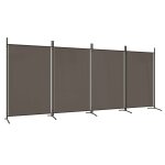Vidaxl cloison de sparation 4 panneaux anthracite 346x180 cm tissu