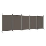 Vidaxl cloison de séparation 5 panneaux anthracite 433x180 cm tissu Vidaxl cloison de séparation 5 panneaux anthracite 433x180 cm tissu