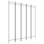 Vidaxl cloison de s�paration 5 panneaux blanc 200x220 cm tissu