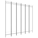 Vidaxl cloison de sparation 6 panneaux blanc 240x220 cm tissu