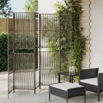 Vidaxl cloison de séparation 6 panneaux gris résine tressée Vidaxl cloison de séparation 6 panneaux gris résine tressée