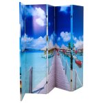 Vidaxl cloison de sparation pliable 200 x 170 cm plage