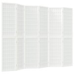 Vidaxl cloison de sparation pliable 6 panneaux 240x170 cm blanc