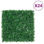 Vidaxl clôture a feuilles dâ¿arbustes artificiels 24 pcs vert 50x50 cm Vidaxl clôture a feuilles dâ¿arbustes artificiels 24 pcs vert 50x50 cm