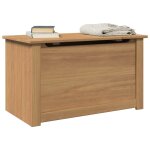 Vidaxl coffre de rangement avec couvercle panama bois massif de pin
