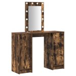 Vidaxl coiffeuse avec lumières led chêne fumé 102x33x135 cm Vidaxl coiffeuse avec lumières led chêne fumé 102x33x135 cm
