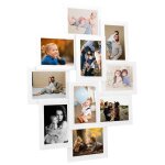 Vidaxl collage de cadres photo pour photo de 10x(13x18 cm) blanc mdf