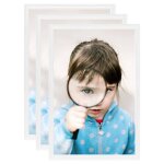 Vidaxl collage de cadres photo 3 pcs de table blanc 21x29, 7 cm mdf