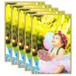 Vidaxl collage de cadres photo 5 pcs de mur dor 70x90 cm mdf