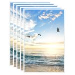 Vidaxl collage de cadres photo 5 pcs de mur table blanc 13x18 cm mdf