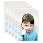 Vidaxl collage de cadres photo 5 pcs de table blanc 13x18 cm mdf