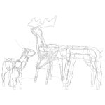 Vidaxl cordon lumineux de no?l 3 pcs rennes 229 led