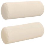 Vidaxl coussins d'accent 2 pcs beige � 25 x 70 cm tissu en microfibre