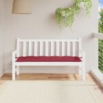 Vidaxl coussin de banc de jardin rouge bordeaux 150x50x7 cm